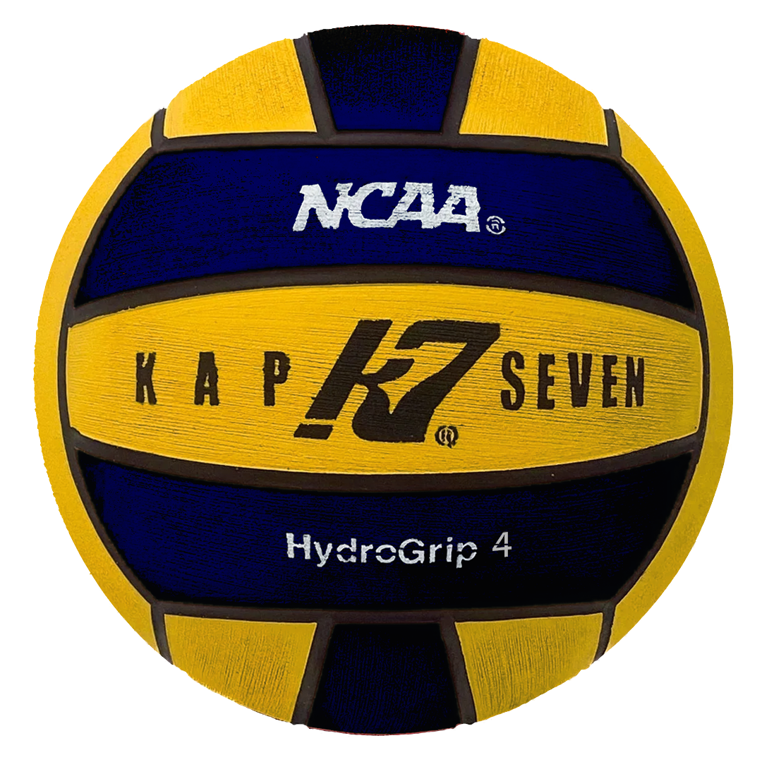 KAP7 Navy/Yellow Hydrogrip Water Polo Ball - Size 4