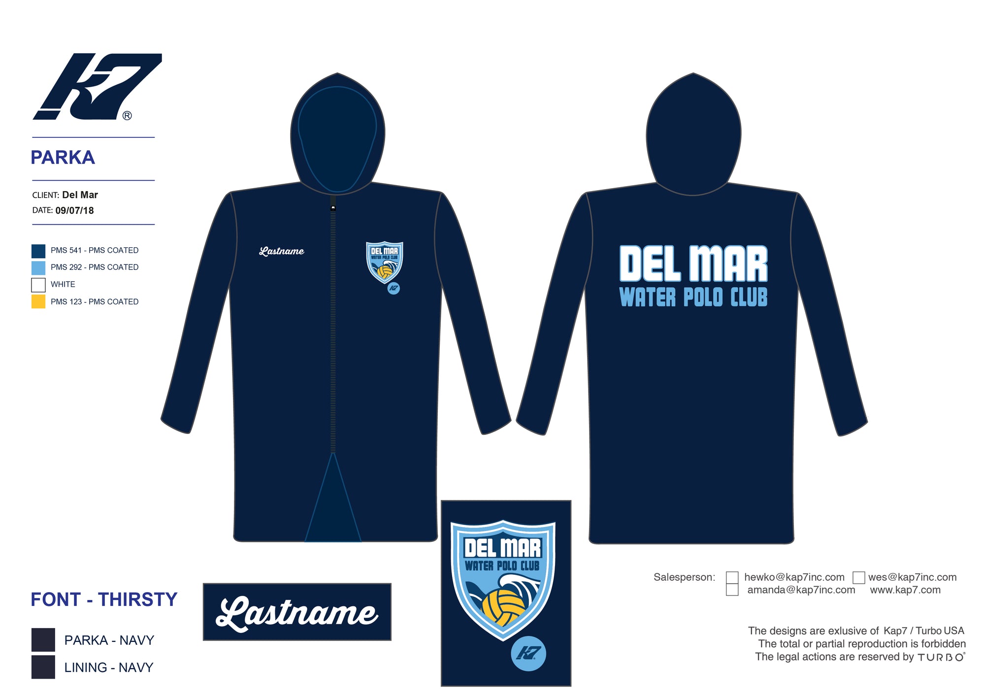 Del Mar WPC Team Store -  Parka