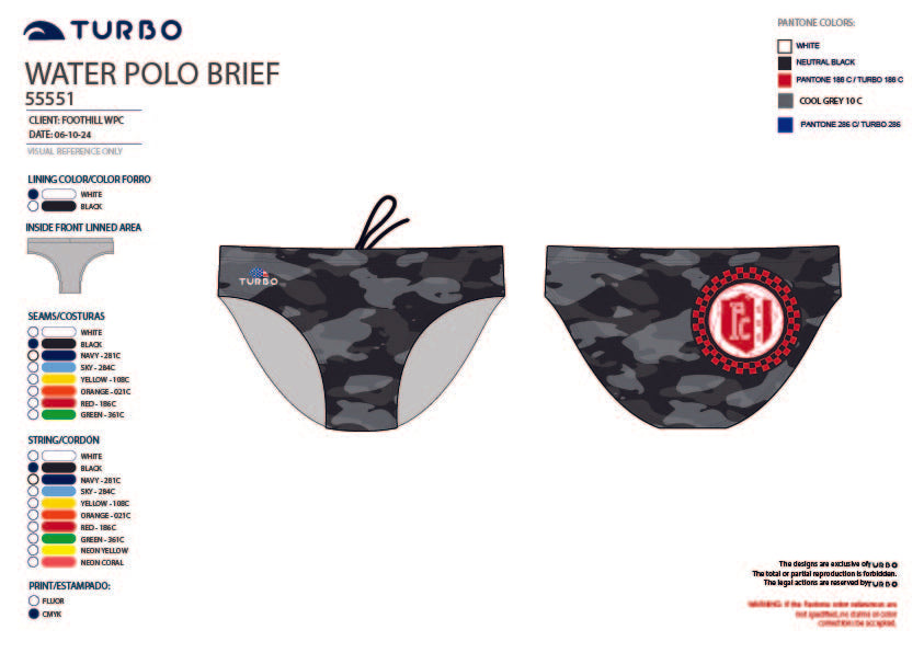 Foothill Water Polo Club - Team Store - Brief